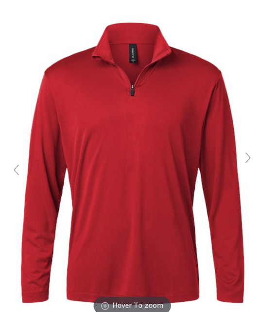 Mountain Lion Performance Quarter-Zip Pullover White Left Chest  MLWhite