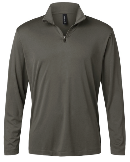 Mountain Lion Performance Quarter-Zip Pullover White Left Chest  MLWhite