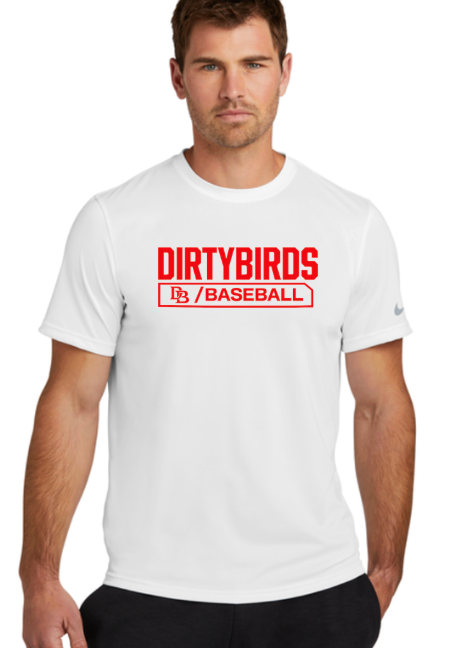 NIKE Dirtybirds Dry-Fit Tee Nike Swoosh Sleeve Legend Tee - WHITE