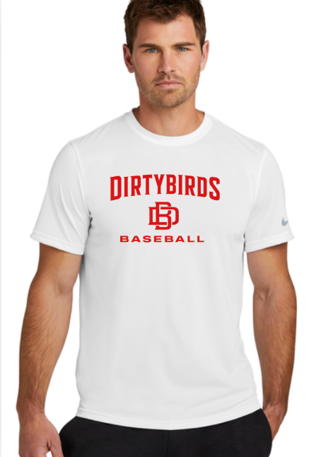 NIKE Dirtybirds Dry-Fit Tee Nike Swoosh Sleeve Legend Tee - WHITE