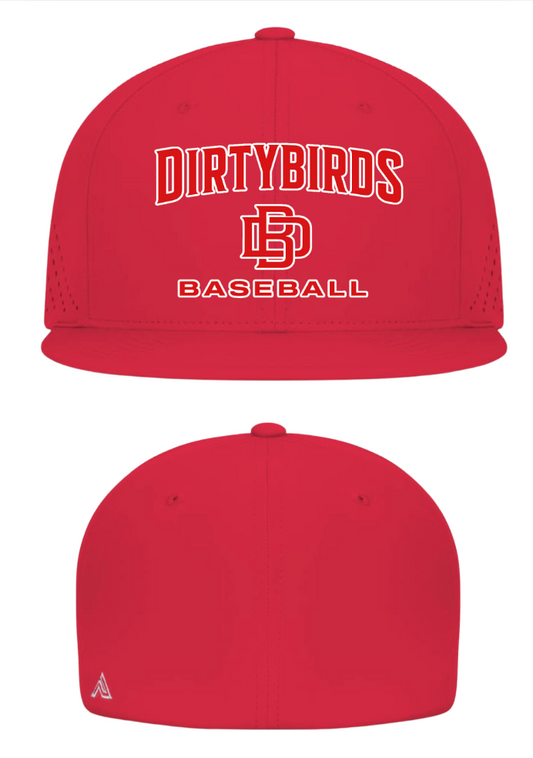 DIRTYBIRD  PACFLEX CAP RED with Dirtybird Baseball White/red