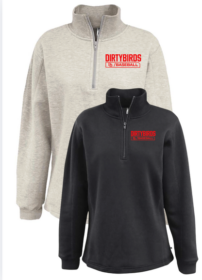 Womens Dirty Bird Classic Fleece Quarter Zip  616 PENNANT