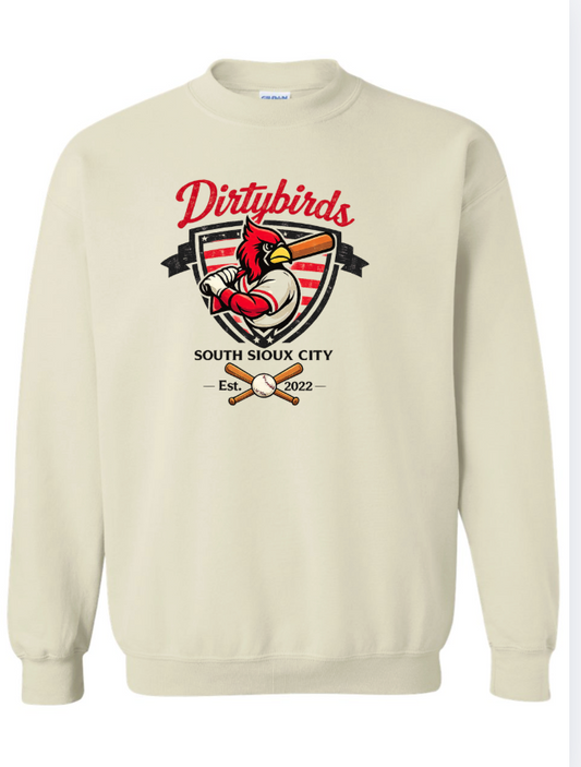 DIRTY BIRD GILDAN CREWNECK- CREAM