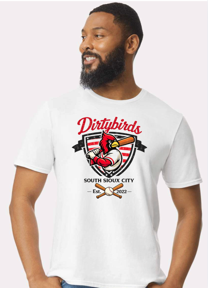 Dirtybird Unisex Gildan Softstyle WHITE