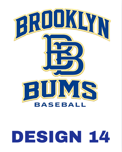 YOUTH/ADULT Brooklyn Bums  Baseball  DRI-FIT Performance Fleece Pullover Hooded Sweatshirt PC590H