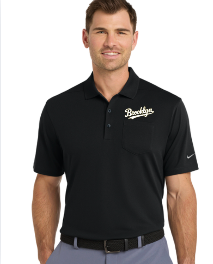 Brooklyn  Nike Dri-FIT Micro Pique 2.0 Pocket Polo  Black