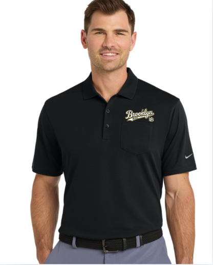 Brooklyn  Nike Dri-FIT Micro Pique 2.0 Pocket Polo  Black