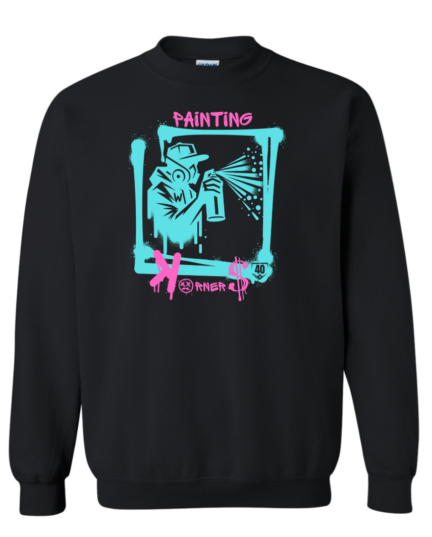 Bums PAINT Gildan Crewneck 18000
