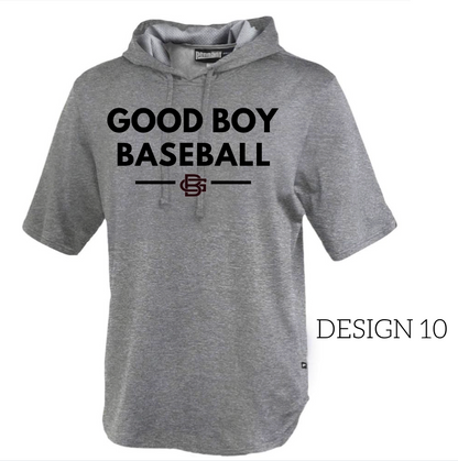 Short Sleeve Warm Up Hoodie Performance- Grey 183