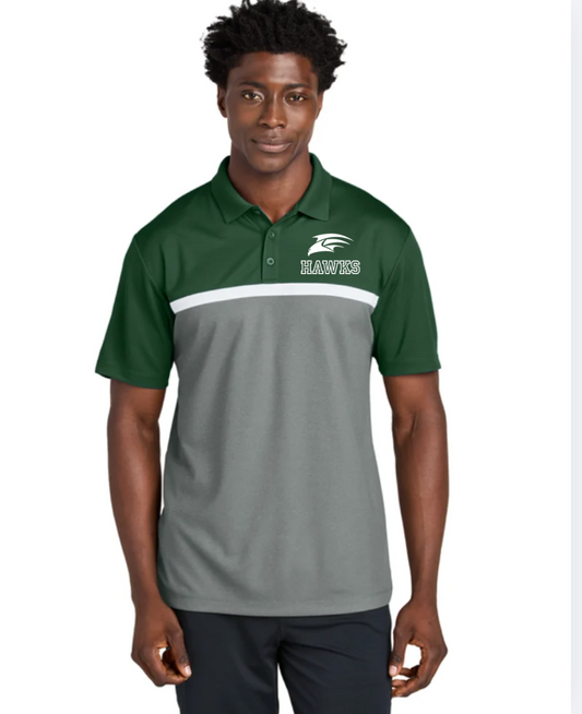 HAWKS ST741 Sport-Tek® UV Micropique Colorblock Polo