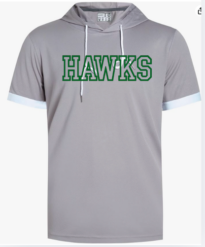 HAWKS DRYFIT AMAZ-Short Sleeve Hoodie ColorBlock Sleeve