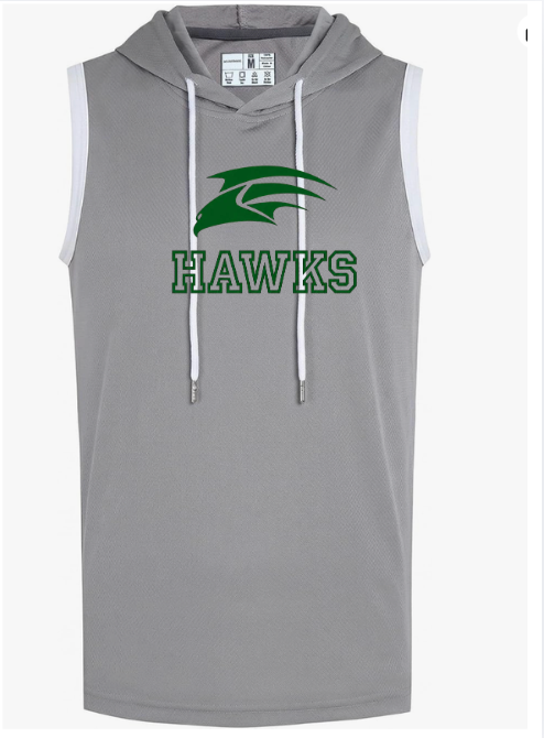 HAWKS DRYFIT AMAZ-Sleeveless Hoodie ColorBlock Sleeve