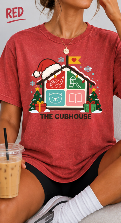Cubhouse Christmas Comfort Colors T Shirt