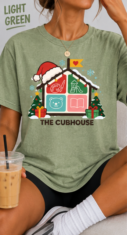Cubhouse Christmas Comfort Colors T Shirt
