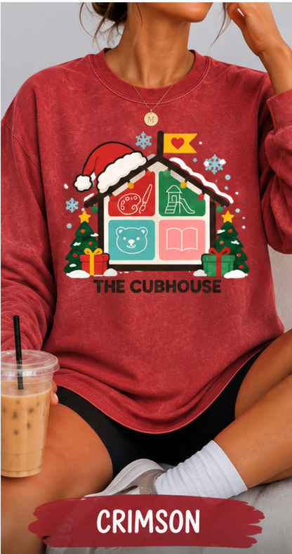 Cubhouse Christmas Comfort Colors Crewneck