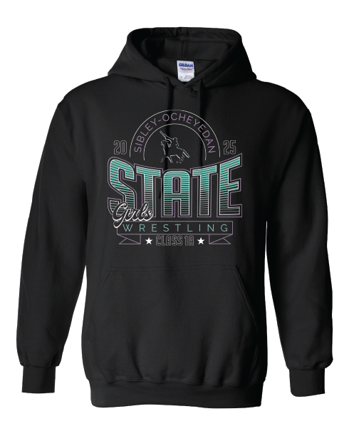 Sibley Ocheyedan Girls State Wrestling GILDAN Hooded Sweatshirt