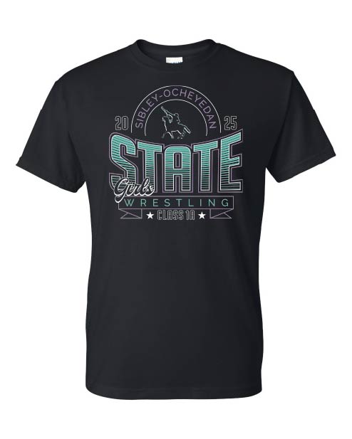 Sibley Ocheyedan Girls Wrestling 50/50 blend T-shirt