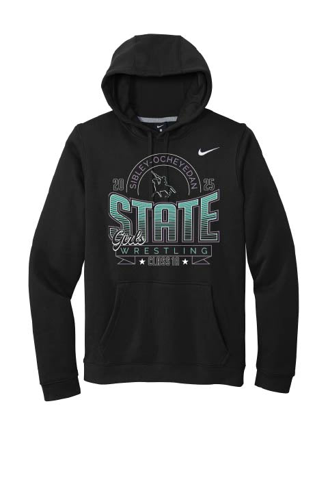 Sibley Ocheyedan Girls State Wrestling NIKE Hooded Sweatshirt