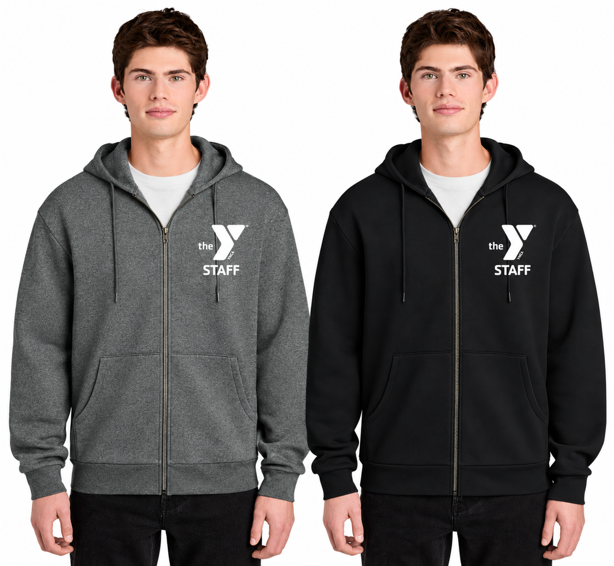 DT6702 New District® MelloFleece Full-Zip Hoodie STAFF