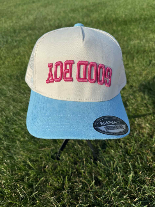 GOOD BOY  Cream/Pink/Blue  Snapback Hat