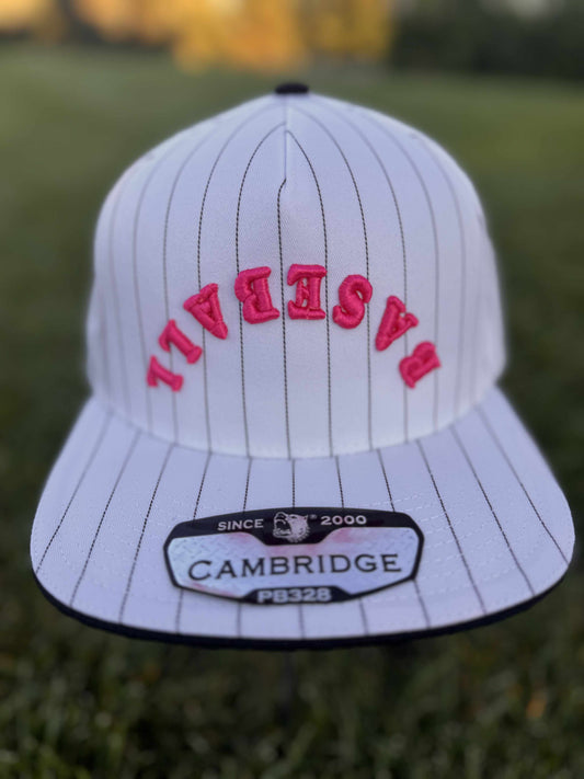 CAMBRIDGE BASEBALL HAT UPSIDE DOWN BASEBALL ARCH PINK