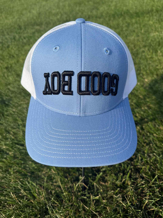 GOOD BOY PORT AUTHORITY CAROLINA BLUE/WHITE UPSIDE DOWN GOOD BOY BLACK