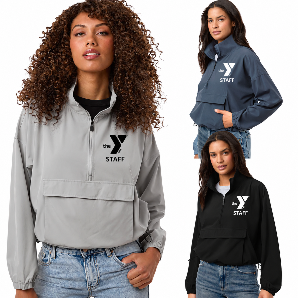 Women's Stretch Woven Quarter-Zip Pullover - BW5204 STAFF