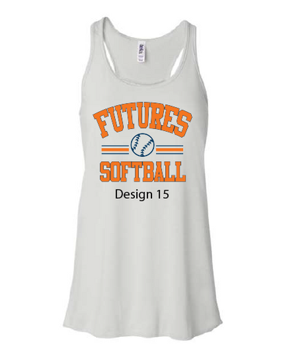 Women's Flowy Racerback Tank 8800 SOFTBALL
