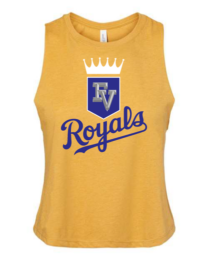 Royals Bella Canvas Women's Racerback Crop Tank