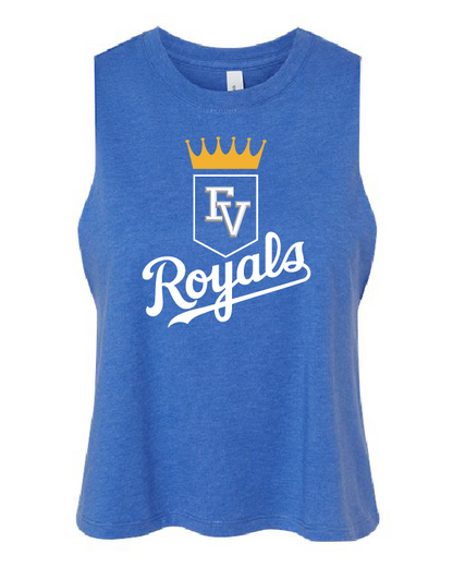 Royals Bella Canvas Women's Racerback Crop Tank