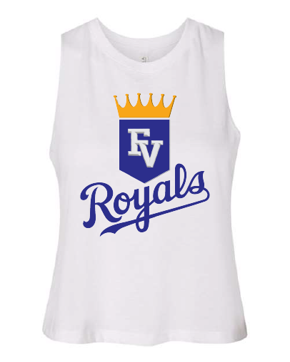 Royals Bella Canvas Women's Racerback Crop Tank