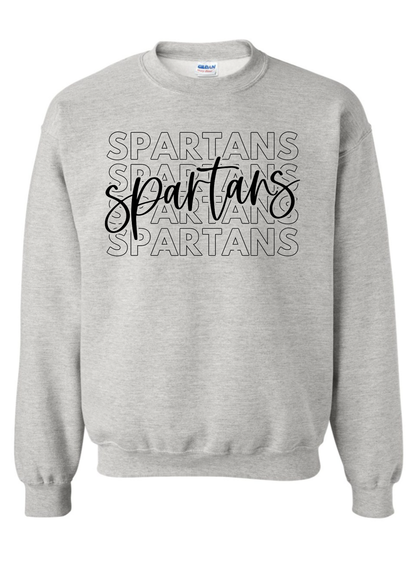 Unisex Spartan Repeat Gildan - Crewneck Sweatshirt - 18000